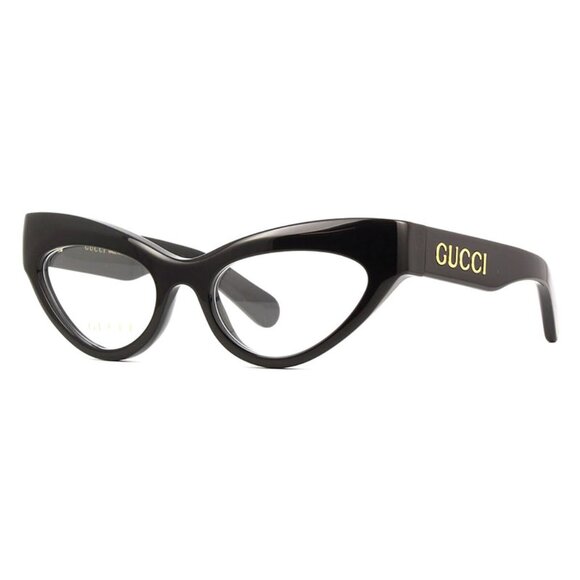 NEW GUCCI CAT EYE EYEGLASSES GUCCI GG1295O 001 BLACK CLEAR EYEWEAR - Picture 1 of 3
